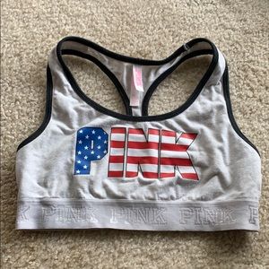 PINK American Flag sports bra